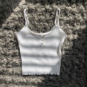 American Eagle Ribbed Crop Tank Top